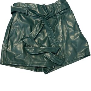 Faux Leather Skort